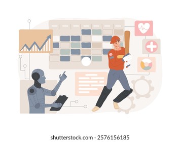 AI-Driven Athlete Personalization abstract concept vector illustration. Sports Analytics. Tailor training programs, recovery strategies for individual athletes. AI Technology. abstract metaphor.