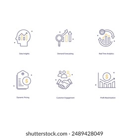 AI-Driven Trade Promotion Optimization Vector Icon Design Set