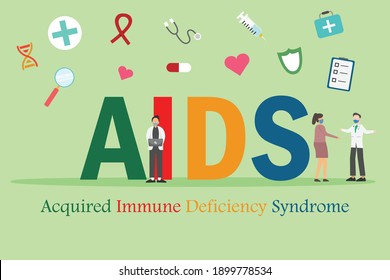 AIDS 2D flat vector concept for banner, website, illustration, landing page, flyer, etc