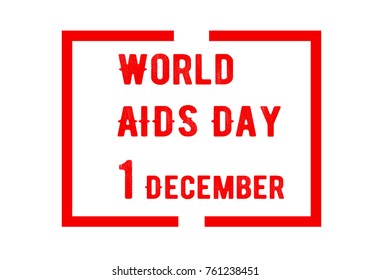 Aids awareness background. World aids day. 1 December is a day of aids awareness in the world. Red ribbon. Vector illustration