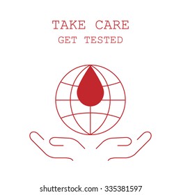 Aids Awareness concept. Vector illustration.

