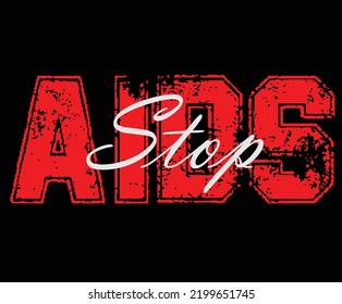 Aids Awareness icon design for poster, banner, t-shirt. Vector illustration isolated on white background