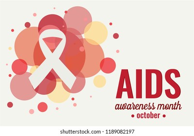 Aids awareness month card or background. vector illustration.