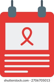 AIDS awareness poster vector design in modern style, campaign message and prevention education concept, healthcare illustration. Filled Line Icon
