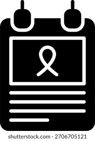 AIDS awareness poster vector design in modern style, campaign message and prevention education concept, healthcare illustration. Glyph Icon