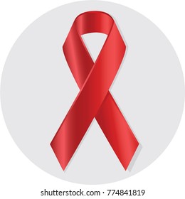 Aids Awareness red  Ribbon. Vector design and illustration.