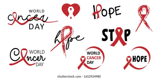 Aids awareness red ribbon. World aids day concept, 1 december. World vaccine day, 18 may. Stop hiv or sti shyndrome and hope ribbons ( rainbow, hlbt, lgbt, lhbt, lgbti, lhbtq or lgbtq ) concept logo.