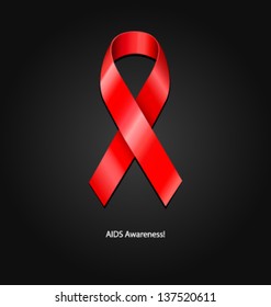 AIDS awareness ribbon vector illustration