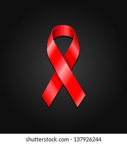 AIDS awareness ribbon vector illustration