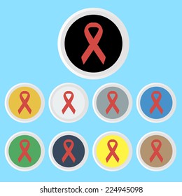 AIDS awareness ribbon vector illustration