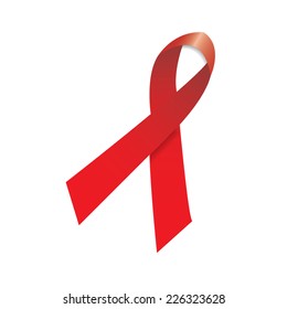 AIDS awareness ribbon, vector illustration
