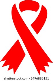  aids awareness ribbon vector image or clipart
