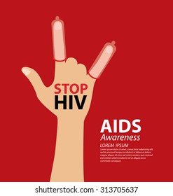 Aids Awareness. Vector illustration.