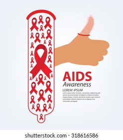 Aids Awareness. Vector illustration.