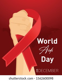 Aids Awareness. World Aids Day concept. 1st December. Eps 10