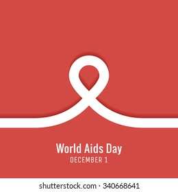 Aids Awareness. World Aids Day concept.  Minimal abstract vector illustration.