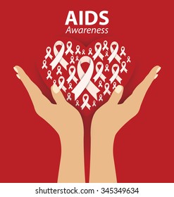 Aids Awareness. World Aids Day concept. Vector illustration.