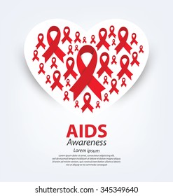 Aids Awareness. World Aids Day concept. Vector illustration.