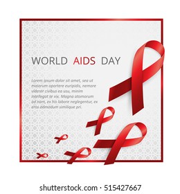 Aids Awareness. World Aids Day concept. Vector illustration EPS10