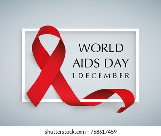 Aids Awareness. World Aids Day concept - stock vector.