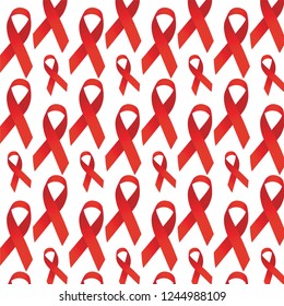 Aids Awareness. World Aids Day. Vector seamless pattern.