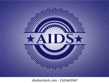 AIDS badge with jean texture