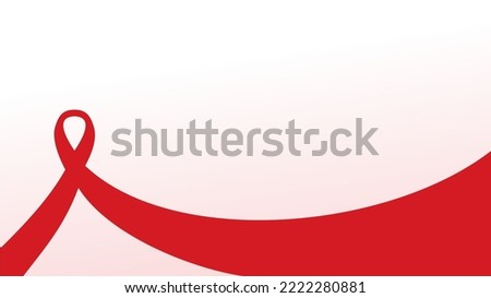 aids banner template with copy space and aids ribbon element stock vector