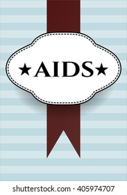 Tarjeta de SIDA con un bonito diseño