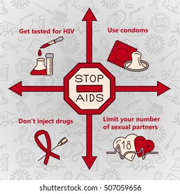 Aids Card. World Aids Day concept. Vector illustration