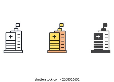 aids center icons  symbol vector elements for infographic web
