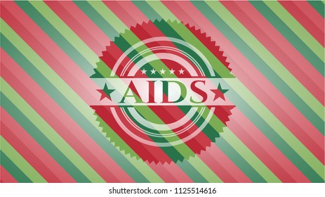 AIDS christmas badge.