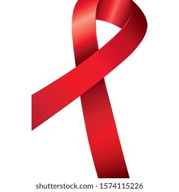 aids day awareness ribbon isolated icon vector illustration design