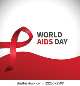 Aids Day Background design black ribbon