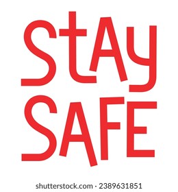 aids day lettering with stay safe lettering icon