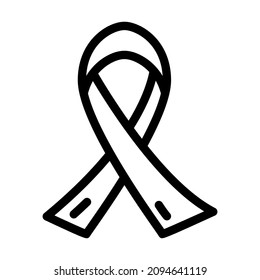 aids day line icon vector. aids day sign. isolated contour symbol black illustration