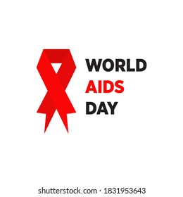 Aids day logo design vector template