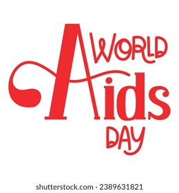 aids day message calligraphy icon