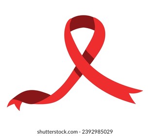 vector de cinta roja diurna aislado
