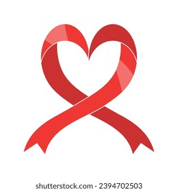 ayuda a la cinta de día en el vector de ilustración de la forma del corazón aislado
