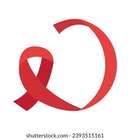 aids day ribbon prevention vector isolated
