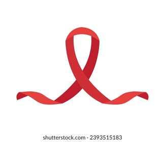 aids day ribbon red design vector isolated
