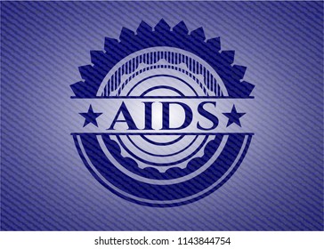 AIDS emblem with jean texture