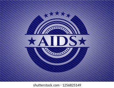 AIDS emblem with jean texture