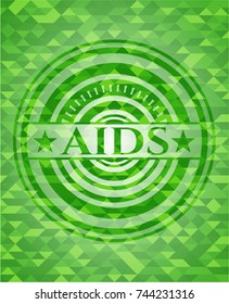 AIDS green mosaic emblem