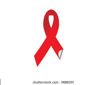 aids hiv awareness ribbon vector illustration
