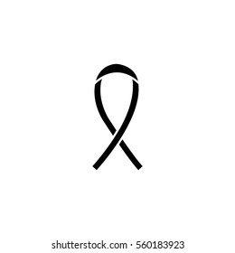 AIDS & HIV ribbon solid icon, cancer ribbon, vector graphics, eps 10.