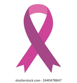 AIDS icon. AIDS awareness ribbon vector illustration. Purple ribbon HIV, World AIDS day symbol, 1 December. Vector illustration, isolated on white background.