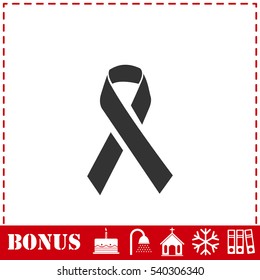 AIDS icon flat. Simple vector symbol and bonus icon