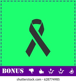AIDS icon flat. Simple vector symbol and bonus icon