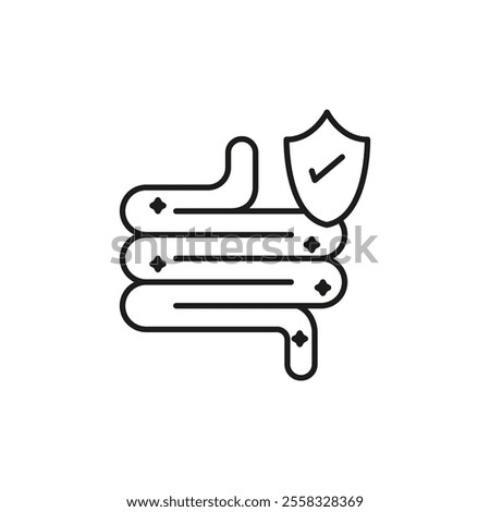 Aids nutrient absorption icon Symbol mark in Outline style